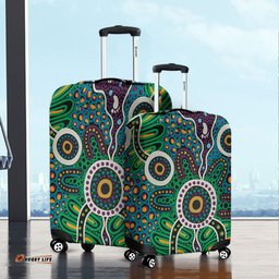 Australia Aboriginal A Dot Painting In The Style Of Indigenous Australian Art Luggage Cover