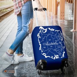 Luggage Cover - Australia Map Suitcase Treasure
