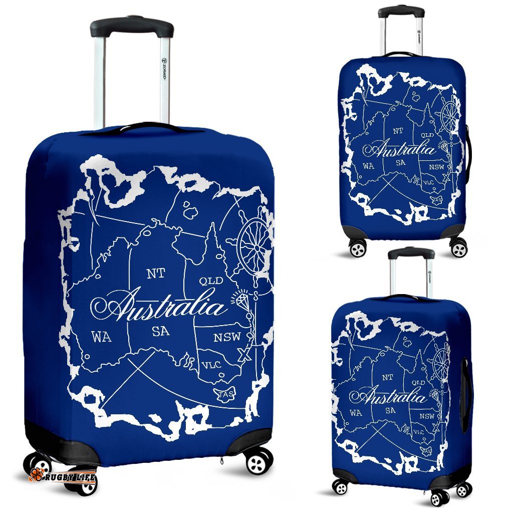 Luggage Cover - Australia Map Suitcase Treasure