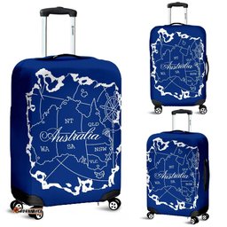 Luggage Cover - Australia Map Suitcase Treasure