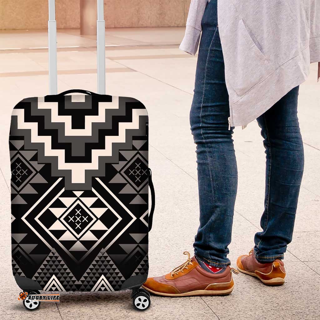 Black Taniko Aotearoa Luggage Cover Niho Taniwha Mix Poutama