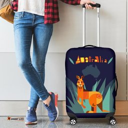 Luggage Cover - Kangaroo Suitcase Patterns Australia
