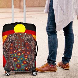 Luggage Cover Aboriginal Sublimation Dot Pattern Style Red