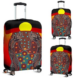 Luggage Cover Aboriginal Sublimation Dot Pattern Style Red