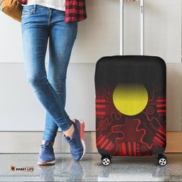 Aboriginal Luggage Covers Indigenous Flag Grunge Style