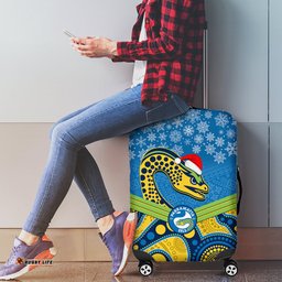 Parramatta Eels Rugby Christmas Luggage Cover Merry Xmas Mix Aboriginal Art