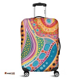 Australia Aboriginal Aboriginal Colourful Dots Art Inspired Luggage Cover
