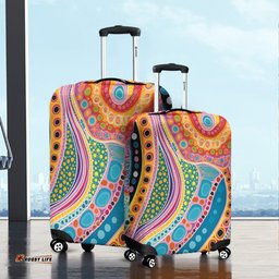 Australia Aboriginal Aboriginal Colourful Dots Art Inspired Luggage Cover