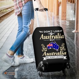 Luggage Cover - Aus Flag Suitcase Map