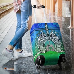 Luggage Cover Turtle Background With Dhari Mask