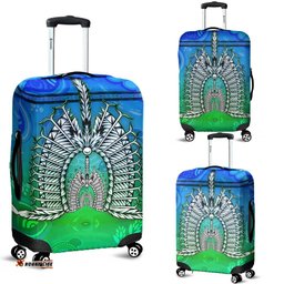 Luggage Cover Turtle Background With Dhari Mask