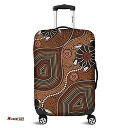 Australia Aboriginal Aboriginal Turtle Art Background Luggage Cover