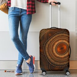 Luggage Cover - Aboriginal Dot Painting Suitcase Ver09