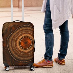 Luggage Cover - Aboriginal Dot Painting Suitcase Ver09