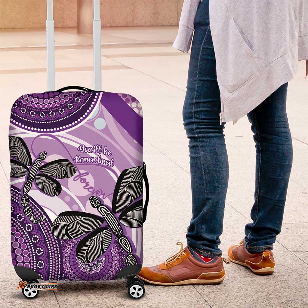 Memorial Australia Luggage Cover You Will Be Remembered Aboriginal Art