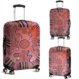 Aboriginal Luggage Covers Indigenous Footprint Landscape