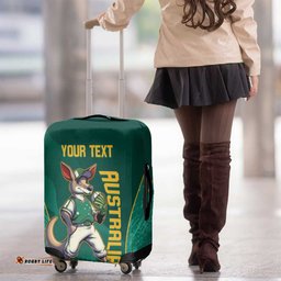 Custom Baseball Australia Luggage Cover Go Champions Aussie Kangaroo Mascot