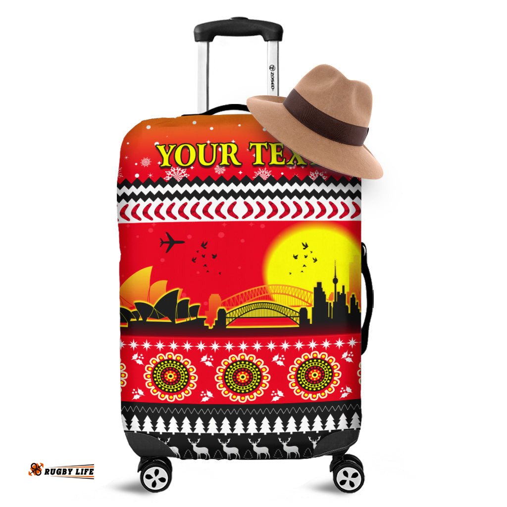 Custom Personalised Australia Christmas Luggage Covers Proud Sydney Opera House
