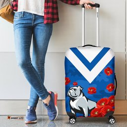 Bulldogs Luggage Covers Poppy Flowers