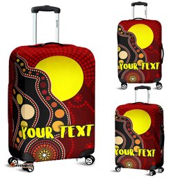 Custom Luggage Cover Australia Aboriginal Lives Matter Flag