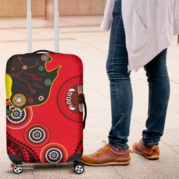 Luggage Cover Aboriginal Dot Painting Map