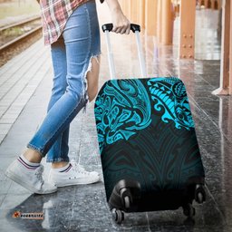 New Zealand Luggage Covers, Maori Polynesian Tattoo Blue