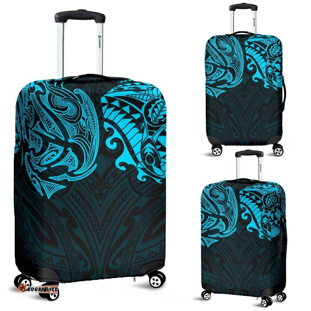 New Zealand Luggage Covers, Maori Polynesian Tattoo Blue