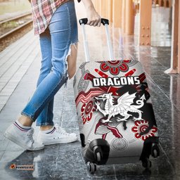 Dragons Luggage Covers St. George Indigenous White