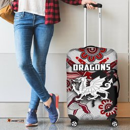 Dragons Luggage Covers St. George Indigenous White