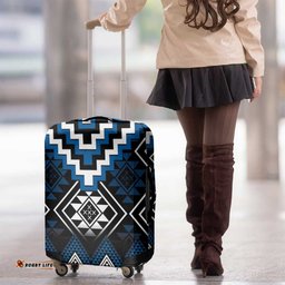 Blue Taniko Aotearoa Luggage Cover Niho Taniwha Mix Poutama