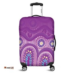 Australia Aboriginal Purple Aboriginal Dot Luggage Cover