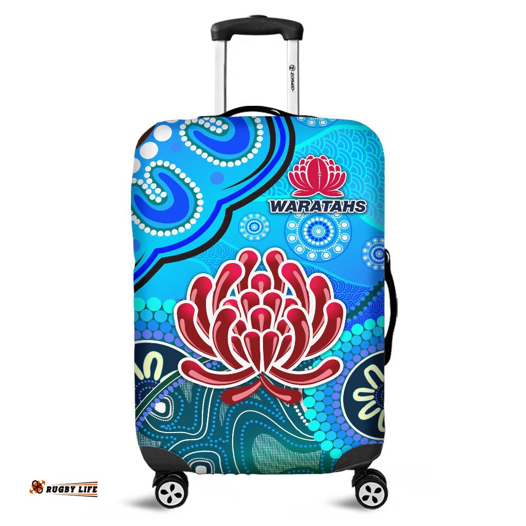New South Wales Waratahs Aboriginal Luggage Cover Indigenous Wave Vibes