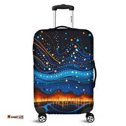 Australia Dreaming Aboriginal Aboriginal Dreaming Dot Painting Art Color Inspired Luggage Cover