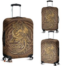 Celtic Vintage Dragon With Knot Luggage Covers