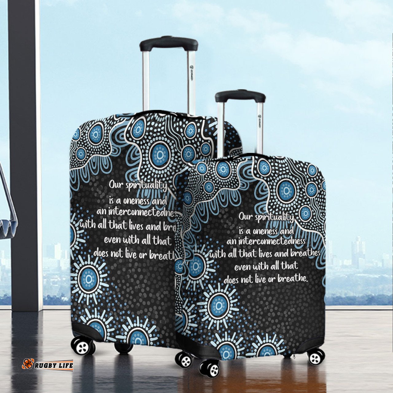 Australia Aboriginal The More You Know The Less You Need Blue Luggage Cover