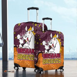 Brisbane Broncos Custom Team With Dot And Star Patterns For Tough Fan Luggage Cover