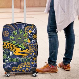 Personalised Eels NAIDOC Week 2024 Luggage Cover Aboriginal Fire Burning Sparks