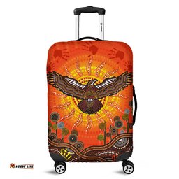 Australia Indigenous Flying Eagle With Aboriginal Dot Art Luggage Cover