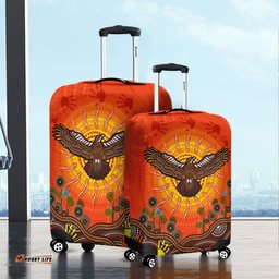 Australia Indigenous Flying Eagle With Aboriginal Dot Art Luggage Cover