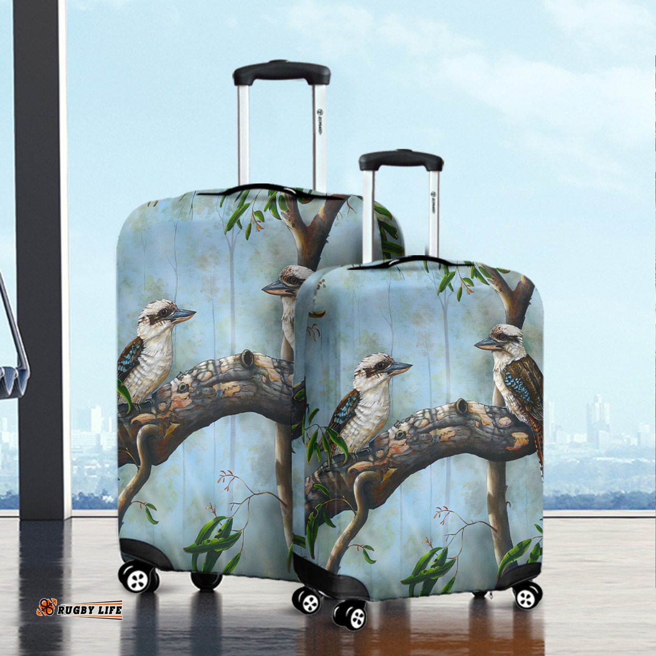 Australia Kookaburra Laughing Kookaburras Luggage Cover