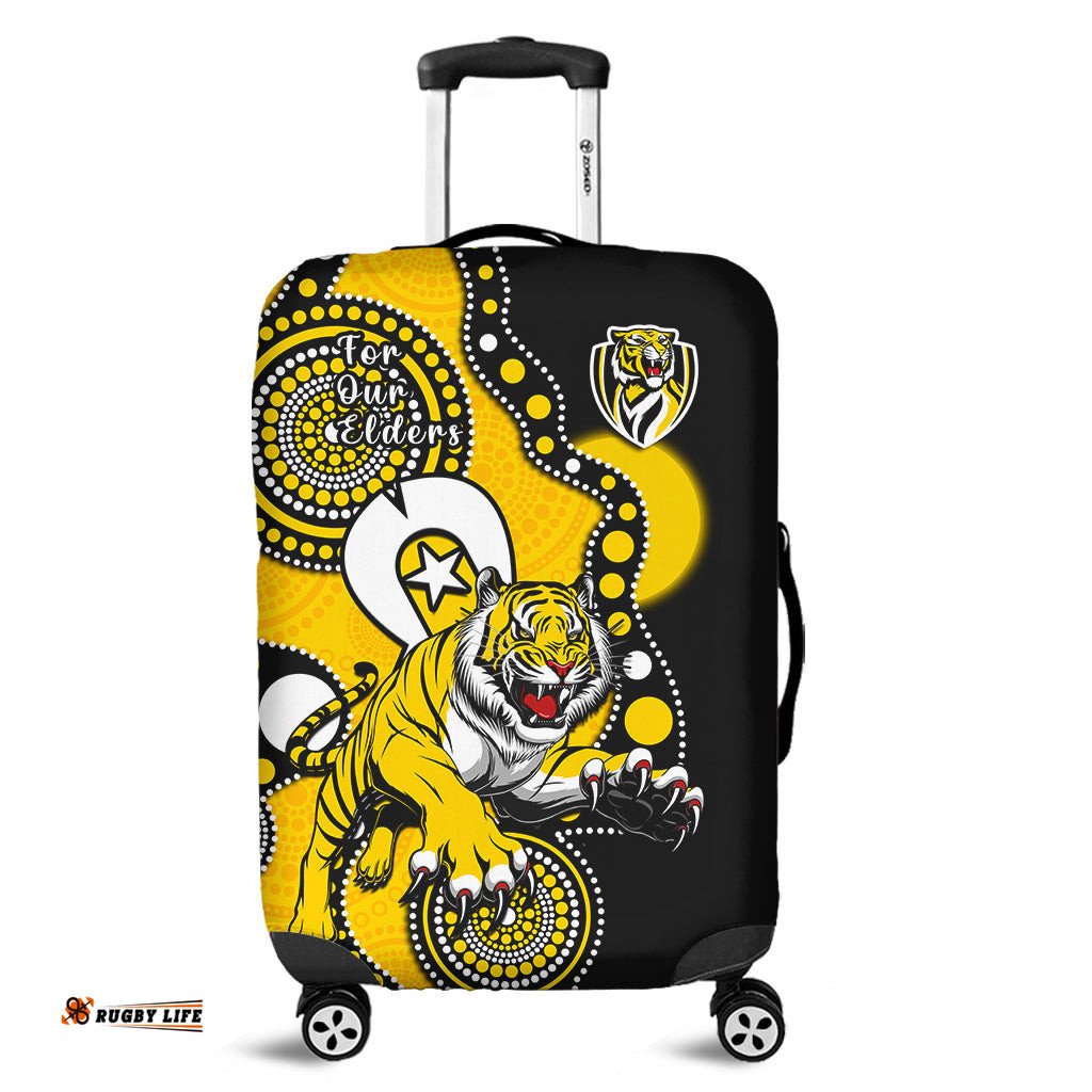 Richmond Football NAIDOC Luggage CoverTigers For Our Elders Indigenous Art