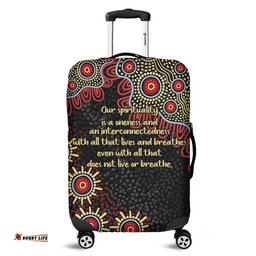 Australia Aboriginal The More You Know The Less You Need Red and Gold Patterns Luggage Cover