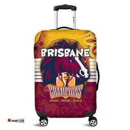 Brisbane Broncos Talent Win Games But Teamwork And Intelligence Win Championships With Aboriginal Style Luggage Cover