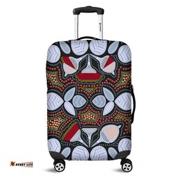 Australia Aboriginal Eucalyptus seamless pattern In Aboriginal Dot Art Luggage Cover