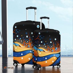 Australia Dreaming Aboriginal Aboriginal Art Indigenous Dot Painting Inspired Luggage Cover