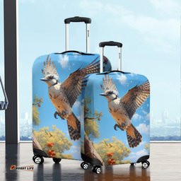 Australia Kookaburra Flying Kookaburra with Blue Sky Luggage Cover