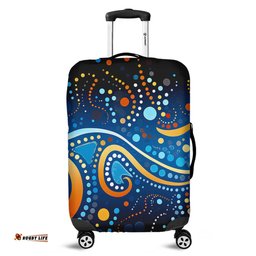 Australia Dreaming Aboriginal Aboriginal Culture Indigenous Dot Painting Color Inspired Luggage Cover