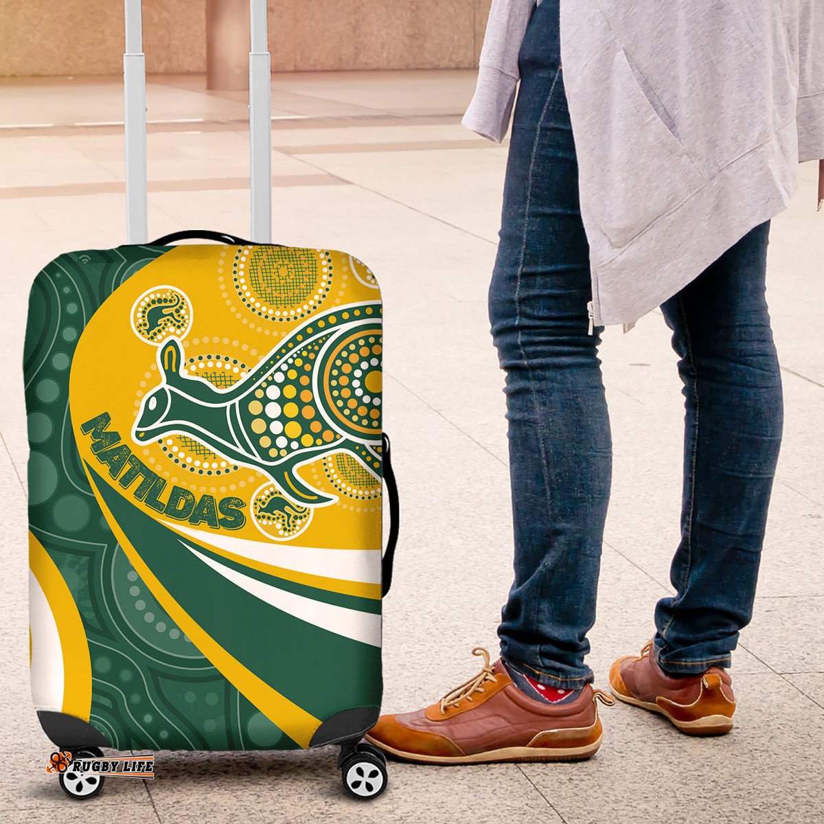 Australia Matildas Indigenous Luggage Cover Go Tilly Special