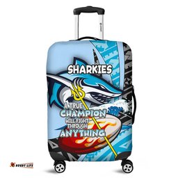 Cronulla Sutherland Sharks A True Champion Will Fight Through Anything With Polynesian Patterns Luggage Cover