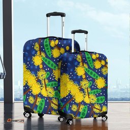 Australia Aboriginal Australian Yellow Wattle Flower Artwork Luggage Cover